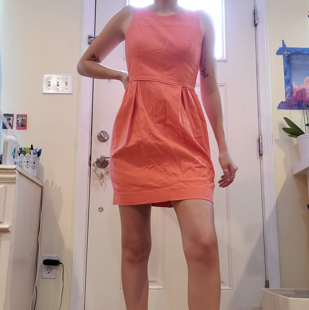 Semi casual coral dress